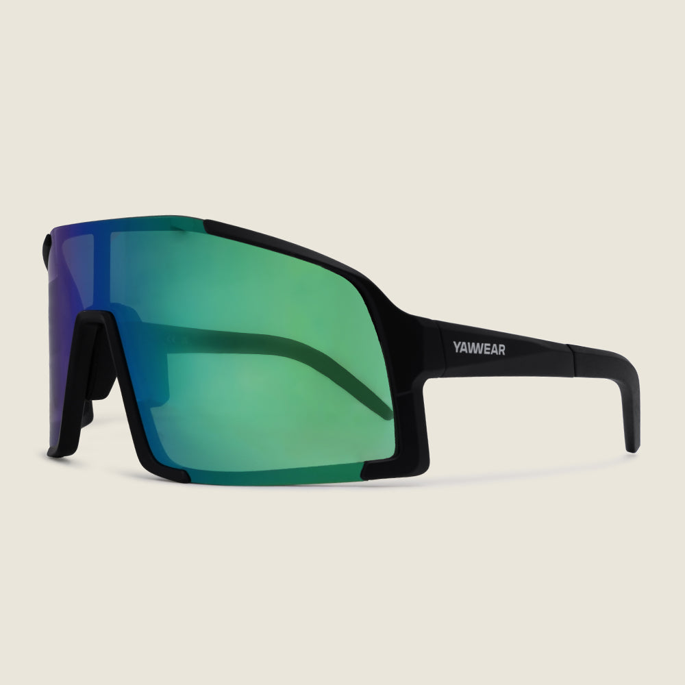 Aonach Sunglasses (Matt Black/Green) #contain