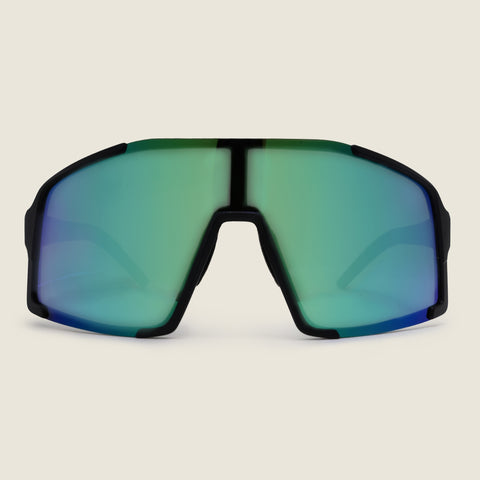 Aonach Sunglasses (Matt Black/Green) #contain