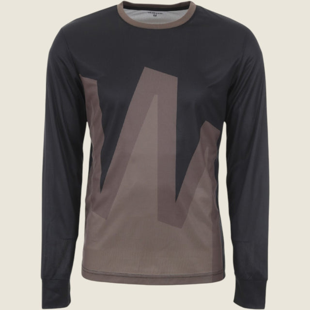 Mens Atray Long Sleeve Jersey (Black/Teak) #contain