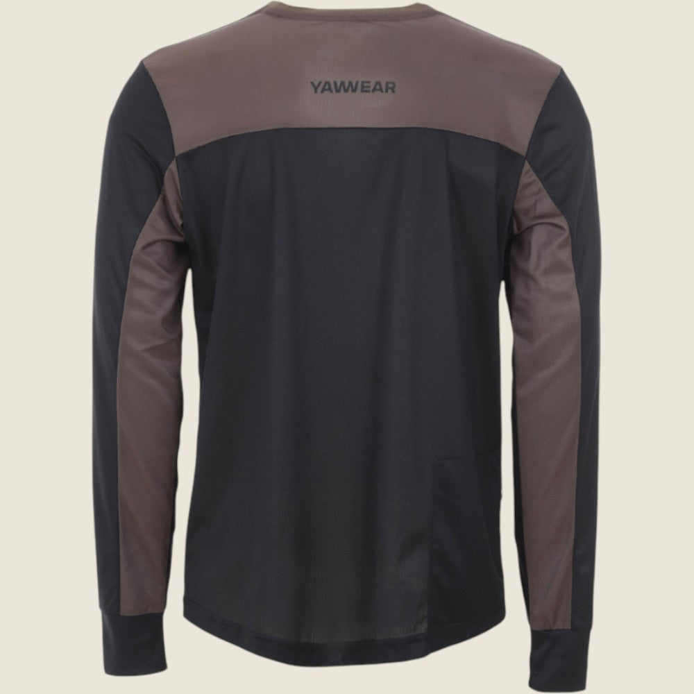 Mens Atray Long Sleeve Jersey (Black/Teak) #contain