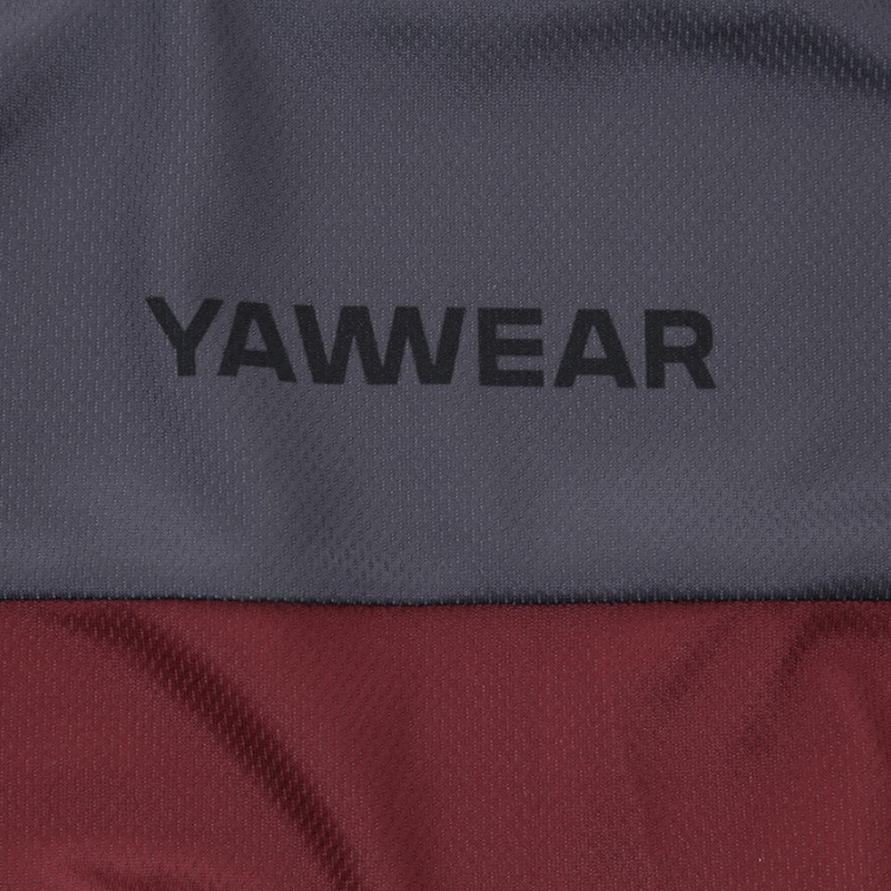 Mens Atray Long Sleeve Jersey (Nine Iron/New Maroon)