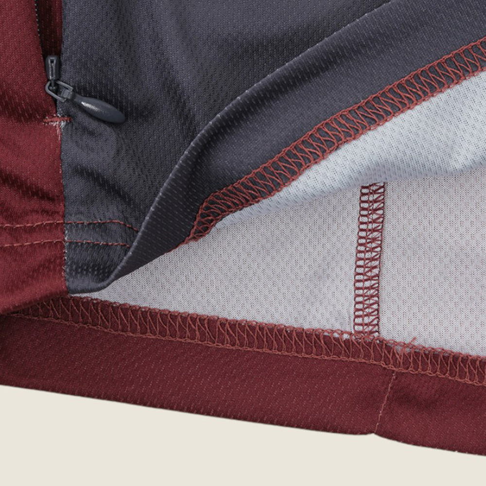 Mens Atray Long Sleeve Jersey (Nine Iron/New Maroon)