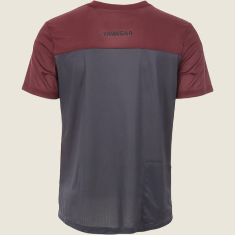 Mens Atray Short Sleeve Jersey (New Maroon/Nine Iron) #contain