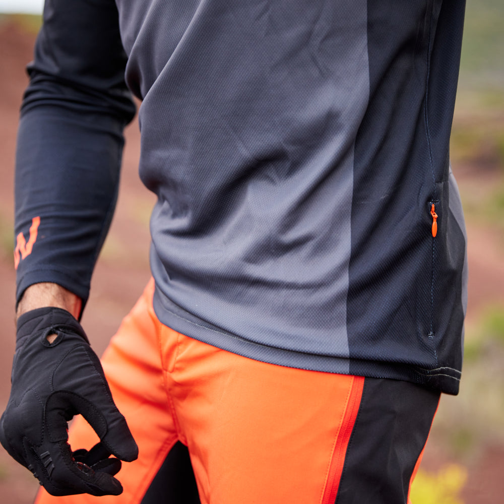 Mens Aures Long Sleeve Cycling Jersey (Orange)