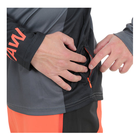 Mens Aures Long Sleeve Cycling Jersey (Orange)