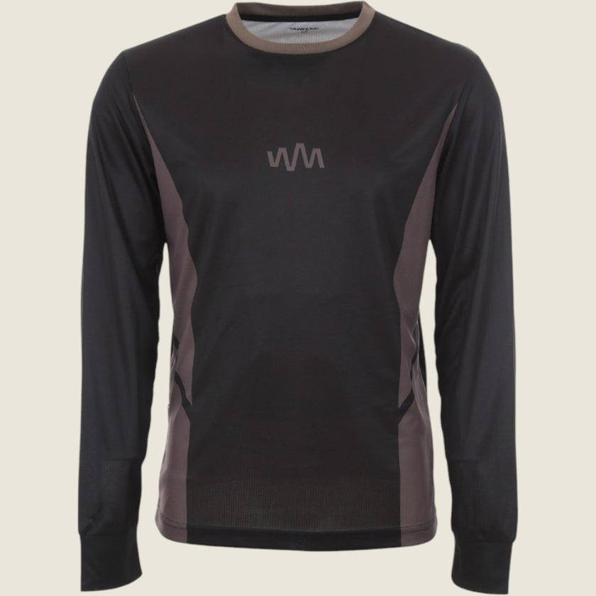Mens Hattock Long Sleeve Jersey (Black/Teak) #contain