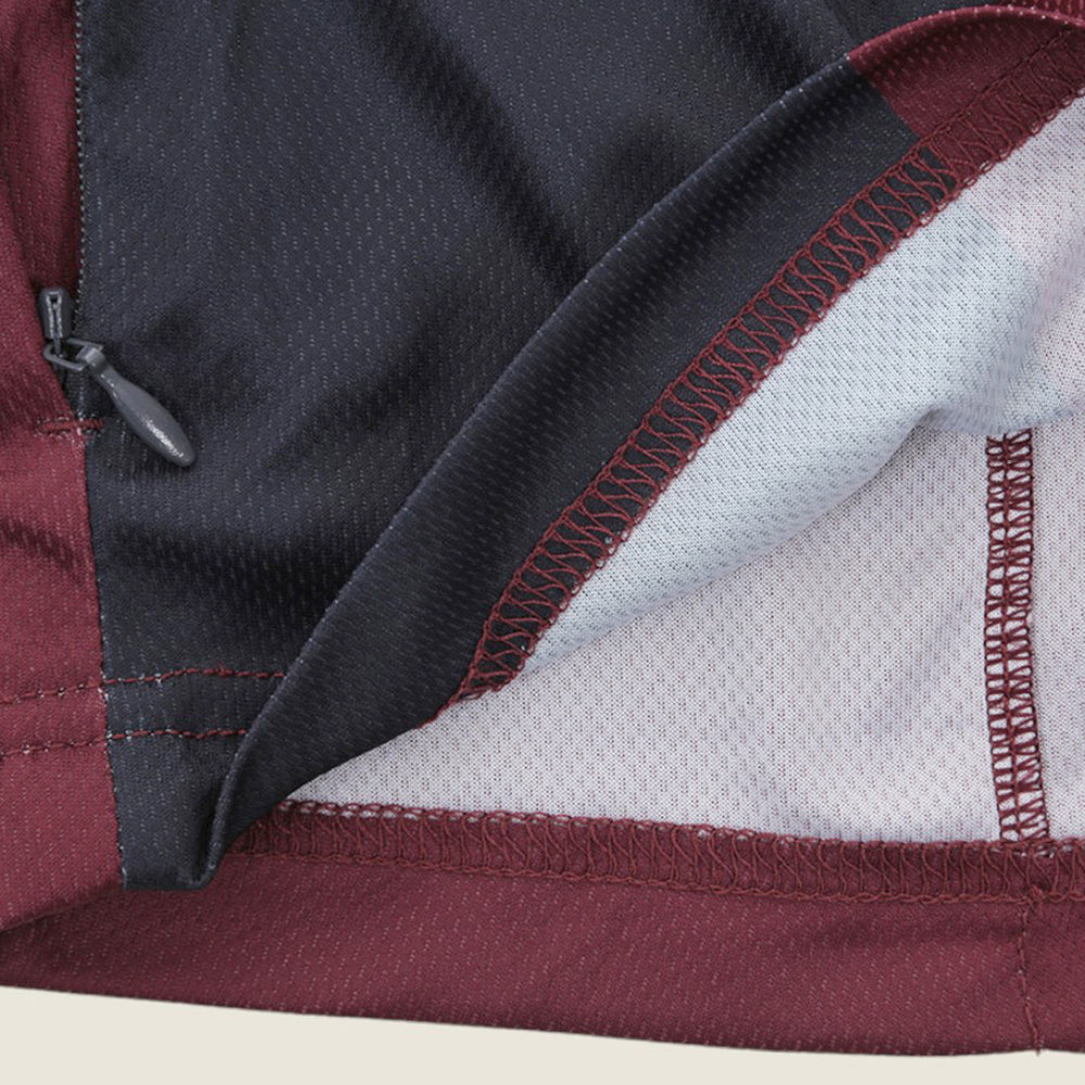 Mens Hattock Long Sleeve Jersey (Nine Iron/New Maroon)