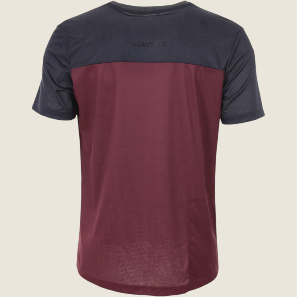 Mens Hattock Short Sleeve Jersey (New Maroon/Nine Iron) #contain