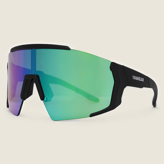 Pleney Sunglasses (Matt Black/Green) #contain