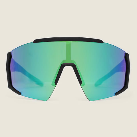 Pleney Sunglasses (Matt Black/Green) #contain