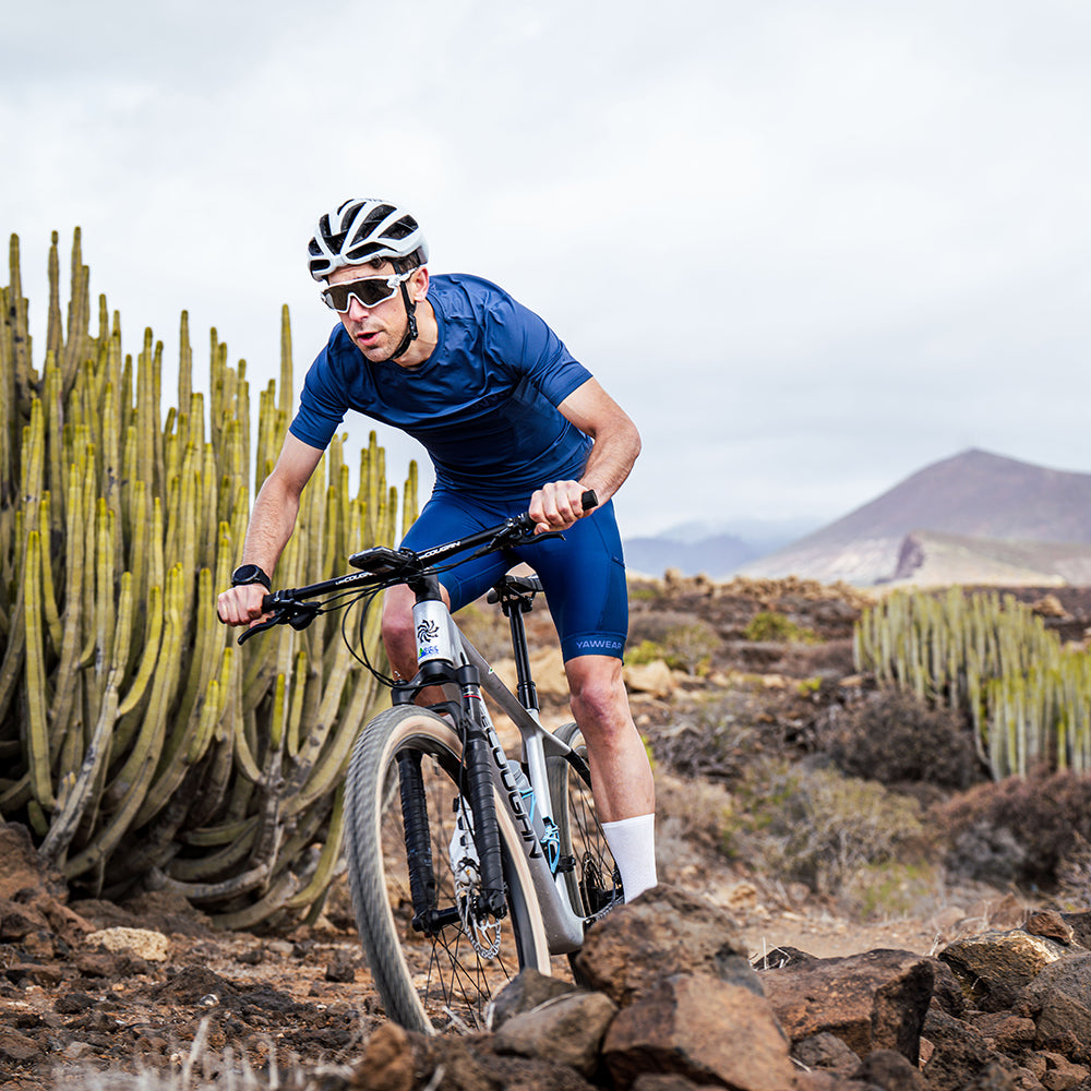 Mens X Erintsu Bib Shorts (Poseidon) · YAW
